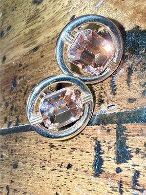 Swank mid century vintage gold tone cuff links set